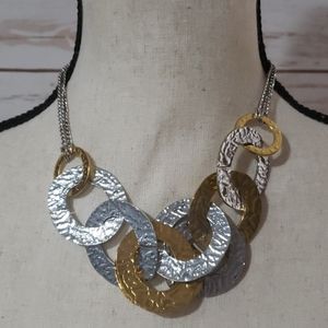 Gold and Silver Statement Necklace
